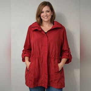 Anatomie Red Travel Windbreaker Jacket
